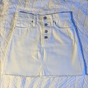Madewell white jean skirt 24